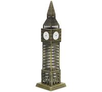 DECOMELODY Escultura de Edificio Big Ben en Metal Bronce, Modelo Arquitectónico para Decoración Doméstica y Oficinas, Estilo Artesanal Vintage
