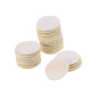 DECOMELODY Esponjas Exfoliantes De Lufa Desmaquillantes 50 Piezas Tamaño Medio Reutilizables Para Piel Delicada Rostro y Ojos Limpieza Diaria