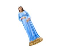 DECOMELODY Estatua Decorativa Virgen María Embarazada Resina Adorno Clásico Católico para Interior Figura para Regalo y Decoración de Escritorio