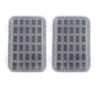 DECOMELODY Estuche de bobina de plástico con esponja para bobinas de costura 30 compartimentos organizador portátil para hilos de bordado manualidades hogar