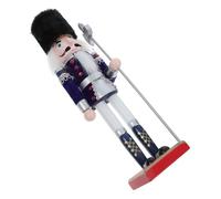 DECOMELODY Figura de Cascanueces de Madera Azul Muñeco Soldado Navideño Decorativo para Mesa Colección Festiva de Marionetas Cascanueces Artesanal Adorno Pequeño para Navidad