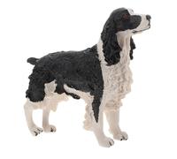 DECOMELODY Figura Realista de Perro Spaniel Escultura Pintada Mano Decoración Estática para Escritorio y Hogar Coleccionable sin Pilas Regalo para de Perros