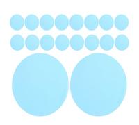 DECOMELODY Filtros de Luz Circulares Adhesivos de Color Azul Océano, Película de Filtro de Iluminación Transparente de 74 Mm, Pack de 20 Láminas para Corrección y Ambiente en Lámparas LED