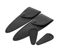 DECOMELODY Funda Protectora de Tijeras de PU para Costura, Estuche de 4 Piezas Negro, Cubierta Fácil de Almacenar Adecuado para Trabajo Manual y DIY