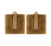 DECOMELODY Ganchos de Pared de Metal sin Perforación 2 Unidades Estilo Retro Cuadrado Adhesivos Fuertes para Baño Cocina y Organización del Hogar Resistentes Oxidación