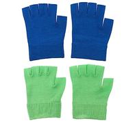DECOMELODY Guantes de Gel Hidratantes sin Dedos Cuidado Piel, 2 Pares, Tejido Ligero para Uso Nocturno Trabajo