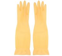 DECOMELODY Guantes de Limpieza Reutilizables para Cocina Talla Mediana de Látex Impermeables Antideslizantes Color Amarillo 1 Par Ideales para Lavar Platos y Tareas Domésticas