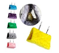 DECOMELODY Hamaca para Azul Cueva Colgante de Felpa Gruesa para Aves Cama Cálida y Cómoda para Exteriores Soporte para Equilibrio y Coordinación de Mascotas