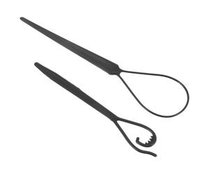 DECOMELODY Herramientas para Peinar el Cabello Lazo 2 Piezas Accesorios Acrílicos Negros para Trenzar y Pasar el Cabello Kit para Peinados Femeninos Versátil y Portátil