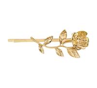 DECOMELODY Horquilla Cabello de Aleación Diseño de Flor Pinza Dorada Creativa Accesorio para Niñas en Bodas Fiestas y Uso Diario Pasador de Flequillo Elegante