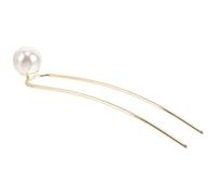 DECOMELODY Horquilla Cabello en Forma de U Perla Única, 12.5 Cm, Accesorio Chino para Moño Recogido, Palitos Cabello Femeninos, Adecuado para Peinados Diarios y Eventos Sociales