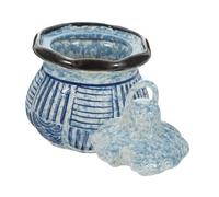 DECOMELODY Jarro de Cerámica para Vinagre y Salsa de Vintage Dispensador Tapa Protectora para Cocina y Restaurante Diseño Resistente y Práctico para Limpieza y Frescura