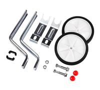 DECOMELODY Juego de 1 Ruedas Auxiliares Profesionales para Bicicleta Infantil Accesorio de Estabilizadores de Entrenamiento Ruedas de Repuesto Resistentes al Desgaste en Color Plateado