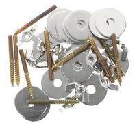 DECOMELODY Juego de 10 Tornillos Metálicos para Fijación de Perchas de Pájaros Tuercas y Arandelas, Accesorios para Jaulas de Aves, Kit de Repuestos Duradero y Estable para Soporte en Jaulas