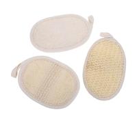 DECOMELODY Juego de 3 Esponjas Exfoliantes Naturales de Lufa, Sisal y Algodón de Agave para Baño y Ducha, Esponjas Vegetales Corporales para Exfoliación Profunda y Cuidado Piel