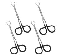 DECOMELODY Juego de 4 Pinzas Pequeñas de Acero Inoxidable para Moxibustión Abrazaderas Resistentes al Calor para Varillas y Conos de Moxa Aplicador Seguro y Portátil para Terapia Térmica
