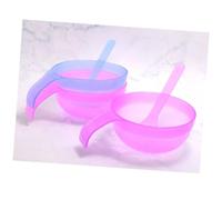 DECOMELODY Juego de 5 Cuencos Plásticos con Mango para Mascarilla Facial Incluye Palito Mezclador Herramienta Portátil para Cuidado Piel Accesorios Estéticos para Mujer Color Color Aleatorio