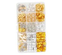 DECOMELODY Juego de Hebillas Cabello 280 Pcs Anillos para Trenzar Tubos de Pelo Diy Accesorios para Mujeres Adornos para Fiestas y Fotografía