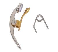 DECOMELODY Llave Watergate para Trompeta en Clave Bemol, Tamaño Pequeño, Material Inoxidable Plateado, Accesorio de Drenaje para Trompeta Estándar, Pieza de Repuesto Resistente para Uso