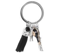 DECOMELODY Llavero Peluquero Metal Duradero Diseño Tijeras Peine Secador Colgante Mochila Bolso Accesorio Elegante para Estilistas y Amantes Peluquería