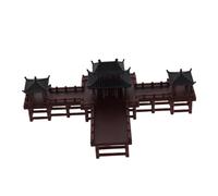 DECOMELODY Mini Pavilion Fish Tank Landscape Ornament Ancient Chinese Architecture Aquarium Statue For Bonsai and Fairy Garden Decor