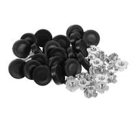 DECOMELODY Niveladores Ajustables para Muebles 1/4" Rosca Metal, Patas niveladoras para Mesa y Silla, Set 20 Unidades, Extensores para Patas con Tuerca de Cuatro Garras, Uso Interior y Exterior