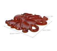 DECOMELODY Octopus Wooden Serving Platter With Multi Compartments For Snacks Fruits Nuts Sturdy Lightweight Charcuterie Tray For Family Meals Parties And Ocean Themed Events