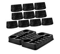 DECOMELODY Paletas de Colores para Tatuaje Negro Desechables de Plástico 12 Piezas para Amateurs y Tatuadores Profesionales Prácticas y Compactas