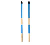 DECOMELODY Palillos de Madera para Batería con Varillas Escobillas Ligeras y Duraderas para Jazz y Música Folk Agarre Cómodo y Acabado Azul