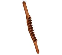DECOMELODY Palo de Masaje de Madera para Cuerpo 20 Cuentas Dobles, Herramienta Guasha Ligera y Portátil para Masaje de Cuello y Espalda, Adecuado para Salones de Belleza y Autocuidado