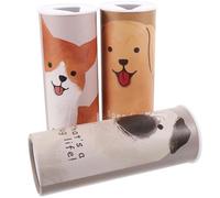 DECOMELODY Pañuelos Portavasos del Coche en Caja Cilíndrica, 3 Paquetes 40 Toallitas Cada Uno, Diseño Colorido y Portátil para Limpieza Facial Durante Viajes