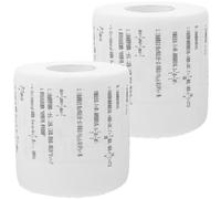 DECOMELODY Papel Higiénico Divertido con Fórmulas Matemáticas Rollo De Papel Higiénico Novedoso 2 Rollos para Baño Viaje Y Uso Diario con Texto