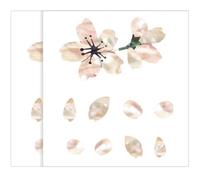 DECOMELODY Pegatinas Autoadhesivas Material Pvc para Diapasón de Guitarra Diseño Único de Sakura Fáciles de Usar y Remover, Paquete de 2 Unidades para Decoración