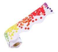 DECOMELODY Pegatinas Decorativos para con Puntos de Colores Ondulado para Tableros de Anuncios Aulas sin Adhesivo para Decoración Escolar