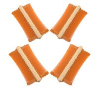 DECOMELODY Peine para Mascotas de 4 Piezas Peine Anticaspa de Dientes Finos de Doble Cara Color Beige al Estilo Bamboo Limpieza para Caspa Cuidado para Piel Sensible