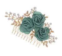 DECOMELODY Peine para Novia con Flores y Cristales Peine Nupcial Elegante para Boda Accesorio para Pelo de Mujer y Niñas Diseño Floral con Brillo Rhinestone
