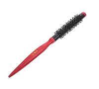 DECOMELODY Peine Para Rizar Cabello Pequeño De Madera Maciza Cerdas De Nailon, Cepillo Giratorio 1 Unidad Para Uso Profesional y Doméstico Peluquería