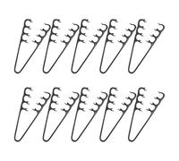 DECOMELODY Peine para Volumen de Dientes Anchos Negro 10 Piezas Herramienta para Texturizar y Esponjar Raíces Peine Multifunción para Aumentar Volumen y Levantar Cabello en Uso Diario y