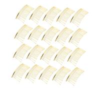DECOMELODY Peines Laterales Dorados para Cabello Rizado 20 Piezas 20 Dientes de Hierro Retorcido para Novia y Fiesta con Diseño Curvo Cómodo y Resistente