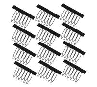 DECOMELODY Peines para Peluca y Pinzas de Acero de 60 Piezas, Peines de 6 Dientes, Clips para Accesorios de Peluca, Uso Profesional para Peluquería y Bricolaje