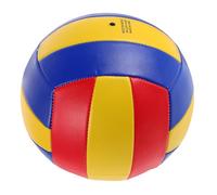 DECOMELODY Pelota de Entrenamiento de Voleibol Suave para Niños, Tamaño Compacto, Multicolor Azul Amarilla Roja, Material Seguro y Duradero, Balón Ligero para Interior y Exterior, Equipo