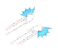 DECOMELODY Pendientes Con Diseño De Criatura Marina Para Niñas Tamaño Pequeño Borlas Conchas Marinas Accesorios Para Disfraces De Criatura Acuática y Cabello Estilo Princesa Hanfu