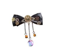 DECOMELODY Pinza Pelo Duckbill con Diseño Lazo Accesorio Cabello Elegante para Fiestas y Diario Clip de Tela Steampunk para Mujer Adorno Pelo Creativo y Sofisticado