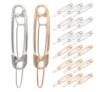 DECOMELODY Pinzas Planas Cabello Imperdible 20 Unidades Horquillas de Aleación Metálica Dorado y Plateado Accesorio Ligero y Antideslizante para Mujer y Niñas Adecuado para Fiestas y