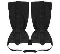 DECOMELODY Polainas Ajustables para Botas de Nieve Negras Impermeables Transpirables y Resistentes al Desgaste Cubrepiernas para Senderismo y Actividades al Aire Libre Protección contra