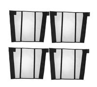 DECOMELODY Protectores para Patas de Caballo Antimoscas Ventilados, Botas de Malla Negras 4 Piezas, Cobertura Transpirable para Actividades al Aire Libre y Granjas