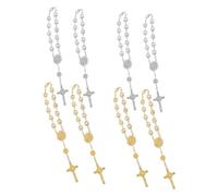 DECOMELODY Pulsera De Rosario Con Perlas De Imitación 4 Unidades Cadena De Cuentas Pulsera Decorativa Para Hombre De Mano Recuerdo De