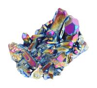 DECOMELODY Racimo de Cristal Natural de con Acabado Galvanizado Adorno Colorido para Escritorio y Decoración del Hogar para Manualidades y Acuario Estilo Aleatorio