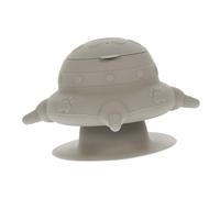 DECOMELODY Recipiente de Silicona para Alimentación de Cachorros con 4 Tetinas, Tazón Multiuso Tamaño Mediano, Color Gris Beige, Estación de Leche para Varios Perros, Suministros de Enfermería Canina