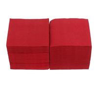 DECOMELODY Servilletas Rojas Desechables de Papel Paquete de 150 Unidades 20x20 Cm Suaves y Elegantes para Fiestas y Restaurantes Occidentales para Cócteles